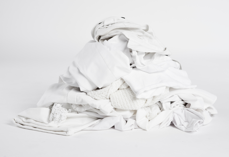 Pile of white laundry