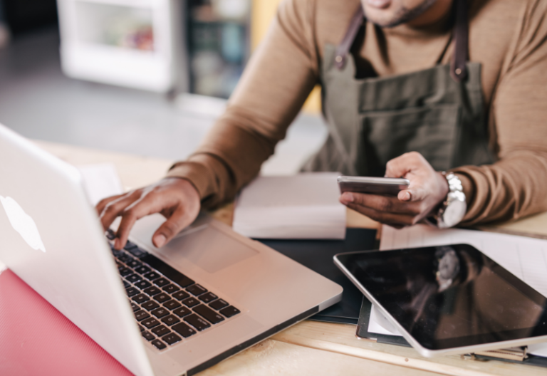 man on laptop